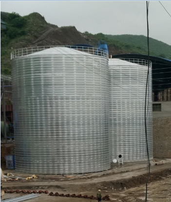 治多粮食钢板仓的安装全过程不用热焊接